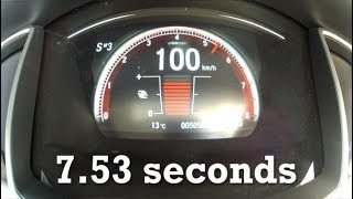 2016 Honda Civic Sedan 15T Sport CVT acceleration with GPS results [upl. by Atinna]