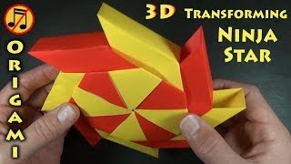 3D Transforming Ninja Star by Ray Bolt No Music [upl. by Atteuqcaj]