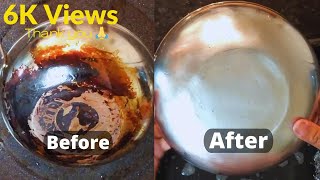 DIY  How to Clean stainless steel Pan  Using Vinegar Baking Soda Salt vinegarbakingsodahack [upl. by Etezzil78]