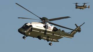 New helicopter for President Biden in New York  Aircraft boats and security vehicles [upl. by Rhines]