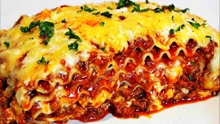 Homemade Lasagna Recipe  How to make the best Italian Lasagna [upl. by Elaina]