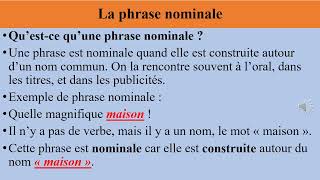 La phrase verbale et la phrase nominale [upl. by Faden33]