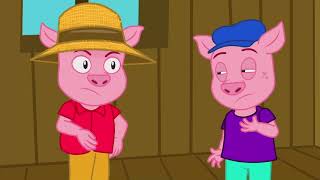 Les Trois Petits Cochons  Comptine éducative Originale avec les Ptits zAmis [upl. by Dranel]