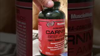 CARNIVOR Beef Aminos MuscleMeds 100 Pure Beef Protein [upl. by Ardnasak]