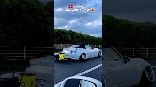 Mazda Mx5 White🤩Camber Keren Mantap😱🤑jdm cars miata stance shorts [upl. by Illib]