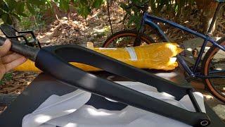 Garfo de carbono rígido aro 29 unboxing do Aliexpress projeto Absolute Wild Boost CANALSODEBIKE [upl. by Ludlew313]