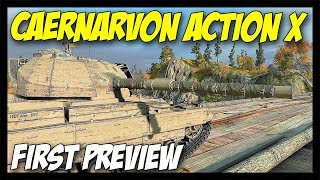 ► Caernarvon Action X Preview  Upcoming Tier 8 Premium  World of Tanks Caernarvon Action X [upl. by Acinoed]