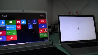 Boot Windows 8 on Sony VGNFZ21E Vs Mac OS X 1073 on MacBook Pro 15quot late 2008 [upl. by Nimajaneb]