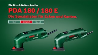 Bosch stellt vor Deltaschleifer PDA 180 und PDA 180 E [upl. by Aicak]