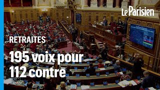 Le Sénat adopte le projet de loi sur la réforme des retraites par 195 voix contre 112 [upl. by Freemon]