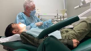 10 Year Old Getting Teeth Cleaned by Dental Hygienist during Dentist Visit [upl. by Ahsilek]