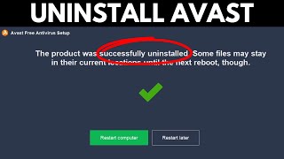 How to Uninstall Avast Antivirus Windows 10 amp Windows 11 Guide [upl. by Ajit]