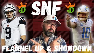 NFL DFS DraftKings Showdown Picks LIVE Strategy For BengalsChargers Sunday Night Football Lineups [upl. by Goldner999]