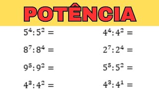 REDUZA A UMA SÓ POTÊNCIAEXERCÍCIOS RESOLVIDOS [upl. by Tenner]