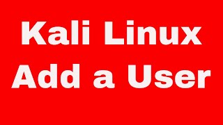 Kali Linux Quick Start Guide  useradd command [upl. by Ailene359]