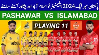 PSL 2024 Eliminator 2 Islamabad United vs Peshawar Zalmi playing 11  PES vs ISL Head to Head record [upl. by Natrav595]