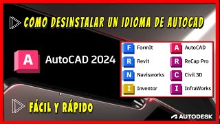 ✅ Como Desinstalar Correctamente un paquete de idioma de AutoCAD 2024 Revit Inventor [upl. by Veno18]