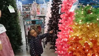 Christmas Decor Shopping Our First Tree  MOM VLOG [upl. by Biron803]