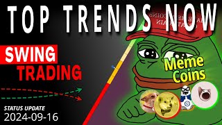 September 16th Meme Coins Fwog Mistery and More  Top Trends for Swing Trading [upl. by Skutchan]