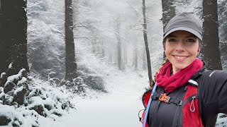 WINTER IN A YORKSHIRE FOREST  Relaxing Snowy ASMR Forest Run [upl. by Dalohcin446]