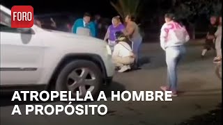 Automovilista atropella a hombre intencionalmente en Tecámac  Las Noticias [upl. by Karlene]