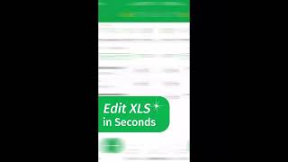 Edit XLS in Seconds  Android  A1 Apps [upl. by Eniahs]