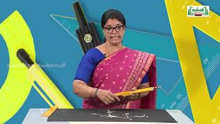 KALVI TV OFFICIAL  ஜியாமெட்ரி பாக்ஸ்  STD 8  MATHS  மையக்குத்துக்கோடு சுற்றுவட்டமையம் [upl. by Niledam]