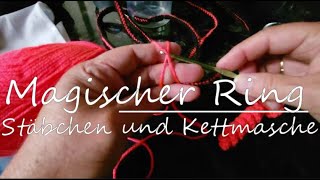 Podcast für Anfänger Magischer Ring Stäbchen Kettmasche üben die Glückswürmchen häkeln möchten [upl. by Anyak4]