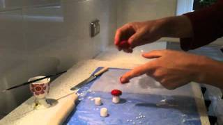 How to make a fondant toadstool [upl. by Neelat]