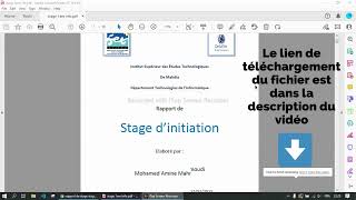 Rapport de stage dinitiation boite de développement  ISET Mahdia [upl. by Aeirdna]