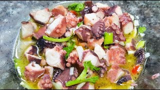 RECETA FACIL Y ECONOMICA ENSALADA DE PULPOPULPO A LA VINAGRETA [upl. by Foley989]