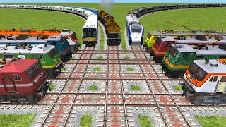 India running coupling train running and over bridge crossing in river round vande Bharat express [upl. by Donatelli489]