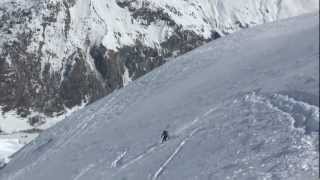 quotFace Nord du Bellecote Vanoise Ski Safari  Brides le Bains 2013 [upl. by Ayouqes]