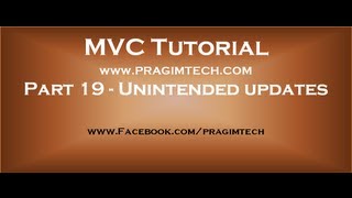 Part 19 Unintended updates in mvc [upl. by Erbe462]