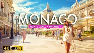 Monte Carlo MONACO 4K60 HDR  Walking Tour 4K60fps [upl. by Dressel]