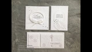 How to Make WhiteonWhite Christmas Cards Stamp amp Chat Live November 11th 2022 [upl. by Ghassan]