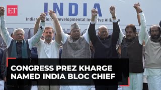 LS Elections 2024 Congress president Kharge named INDIA bloc chief Nitish rejects convenor post [upl. by Airenahs713]