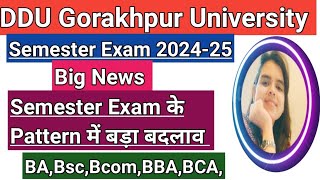 DDU Semester Exam Pattern Changed 3rd5th7thamp 9th Semester ExamBABscBcomBBA [upl. by Hepza]