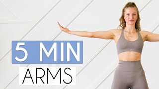 5 MIN TONED ARMS WORKOUT  No Equipment [upl. by Hedy71]