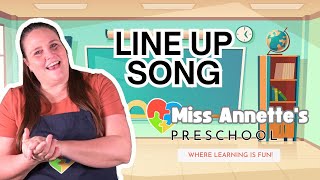 Line Up In A Row Song for Preschoolers amp Kindergarteners  Songs for Kids  Teacher Resources [upl. by Onilecram]