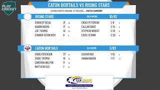 Bunbury amp Districts Cricket Association  Mens 5th Grade  Rd13  Eaton Bobtails v Rising Stars [upl. by Ainesy]