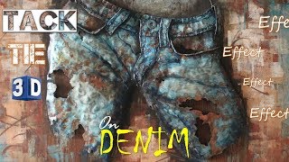 Jeans Wash Tack Tie amp 3D Effect on Denim Jeans Season Denim Wash Episode 03A [upl. by Wernick800]