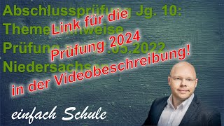 2024Link in Beschreibung Themenhinweise Abschlussprüfung 2022 Realschule Niedersachsen [upl. by Compton612]