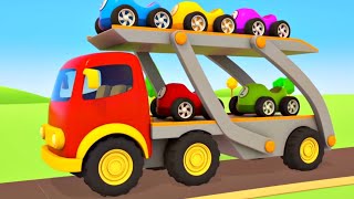 Full episodes of Helper cars cartoons for kids Colored racing cars for kids amp tow trucks for kids [upl. by Thorvald]