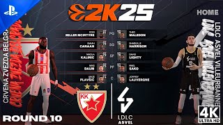 EUROLEAGUE 2K25  CRVENA ZVEZDA vs LDLC ASVEL  PS5 4K60 Realistic Gameplay [upl. by Ranie]