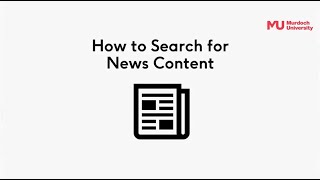 How to Search for News Content [upl. by Zaob]