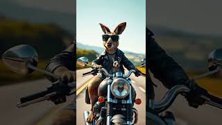 Coolest Kangaroo Ever KangarooLife motorcyclemoments animalshorts epicjourneys [upl. by Zilef599]