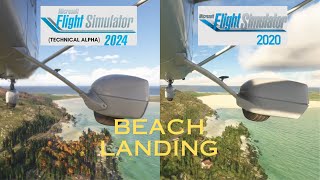 MSFS 2024 vs 2020  Barra Beach Landing  Tech Alpha [upl. by Balough]