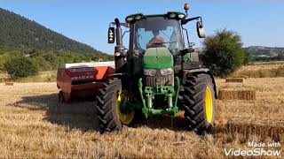 NEW John Deere 6120M 2020 tractor amp Welger AP 730  Greece 🇬🇷 [upl. by Durrace]