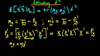 Estimating the error variance in matrix form  part 5 [upl. by Prager]